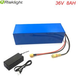 US EU No Tax High quality 36V 500W Electric Bicycle Ebike Battery 36V 8Ah Lithium ion Battery Pcak with 15A BMS 2A Charger