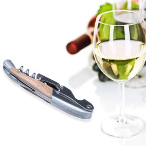 Professional Stainless Steel All-in-one Corkscrew Bottle Wine Opener and Foil Cutter For Sommeliers Waiters and Bartenders