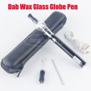 Wosk Kopuła Dabs Vaporyzer Pen Suche Ziele Skikiety Starter Zestawy 650 900MAH UGO v II Micro USB Passhrough Vape Battery Szklane Zbiorniki Globe