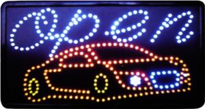 LED Business Open Car Wash Sign Open Bright Light with On/off Switch Gas Station Neon 21.5 x 13 Inch Free Shipping