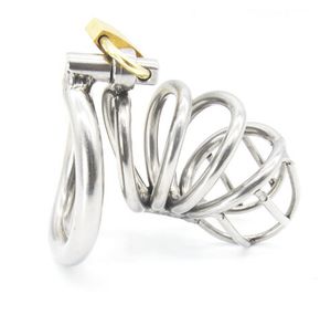 Stainless Steel Male Chastity device Adult Cock Cage With arc-shaped Cock Ring BDSM Sex Toy Bondage Men Chastity Belt Free Shipping