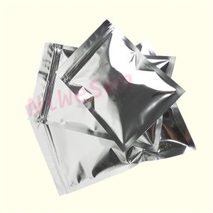 18x26cm 100 pcs Prevenção de Poeira Saco de Embalagem Grip Falable Folha de Alumínio Ziplock Saco De Prata Recloser Zip Alimentos Bolsa