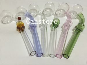 Raucherzubehör Farbige 14-cm-Totenkopfpfeifen für Rauchbongs, Glaskonzentratglas-Ölbrennerpfeifen