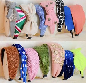 10pcs Mix Style Cloth Headbands Hairband Headband For Women Girls Hair Jewelry Gift HJ025