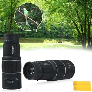 X 16 52 Telescópio Monocular de Foco Duplo Zoom Lente Óptica Binóculos Spotting Scope Lentes de Revestimento Lente Óptica de Foco Duplo Visão Diurna