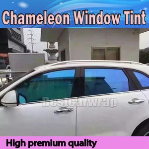 Mavi Yüksek Performanslı Bukalemun Pencere Tint Film Araba Film Pet Pencere Tonsları Otomatik Pencere Grafikleri Ücretsiz Kargo VLT% 60 Boyut 1.52x30m