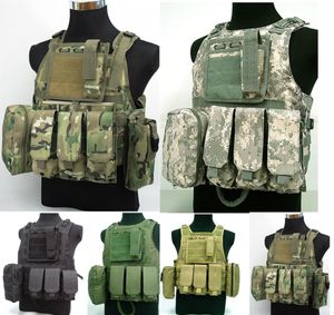 Охотничьи куртки боевые жилеты 5 Цвет для Chooes Us Marine Assault Plate Vest Vest Digital Acu Camo Tactical Vest