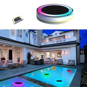 New LED solar piscina Luzes 24LEDs RGBW IP68 paisagem impermeável ao ar livre luzes solares para jardim piscina + controle remoto