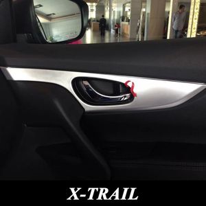 Per il 2015 Nissan X-Trail X Trail ABS cromato Maniglia interna della porta Coperchio della ciotola Porta laterale interna Copertura decorativa Accessori auto