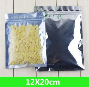 new 12x20cm aluminum foil clear resealable valve zipper plastic retail package pack bag zipper lock bag retail packaing Wholesale