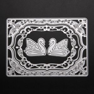 Swan Design Stencils Carbon Steel Cutting Dies Stencil for DIY Scrapbooking Paper Card Album Embossing Metal Craft Template