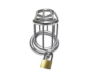 Kyskhetsanordningar Mens Rostfri Male Chastity Cage Device Belt Restraint Lock Men Bondage Fetish # R172