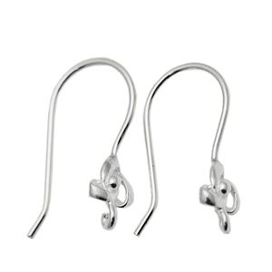 Beadsnice 925 Sterling Silver Earwires Francês Orelha Ganchos Artesanal Flor Brinco Achados Jóias Fazendo Suprimentos ID 34937