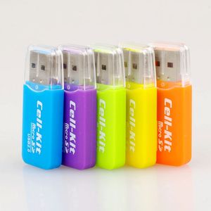 Colorful Micro Sd Card Reader Usb 2.0 T-flash Memory Card Reader,/TF Card Reader Free Shipping