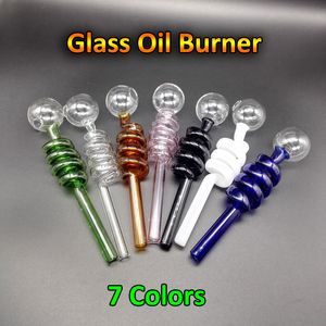 Pyrex Glass Oil Burner Pipe Дешевые цветные стеклянные водопроводные трубы Bubbler Pyrex Oil Burner Pipes Курительная вода Ручная трубка Табак