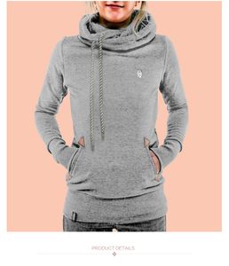 Women Hoodies Sweatshirt Casual Hooded Long Sleeve Pocket Design Embroidered Hoodie For Women Sudaderas Mujer