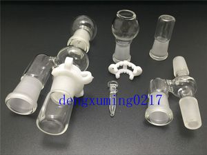 Cam, cam bong Petrol Kuyuları İçin düşürmemek Kül Catcher adaptör 14.4mm veya 18.8mm ile Keck Klipleri adaptör açılır