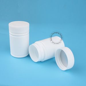 24 sztuk / partia Promocja 80 ml Pusta Plastikowa Butelka Refillable Butelka Biała Czapka 80g Doniczka Próbka Jar Przenośna kapsułka Fiolka Wysoka jakość