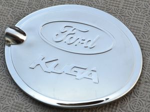 Lyxig rostfritt stål krom bränsletankar trim täcke oljekåpa för Ford Escape Kuga 2013 tank täcker extern krom