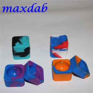 top quality silicone wax container jar 11ml square box storage 30mmx30mm dab silicon containers
