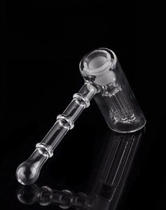 Glass Hammer Bubblers 6 Arm Perc Glass Percolator Bubbler Water Pipe Glass Smoking Pipes Showerhead Perc Two Functions Free Shipping