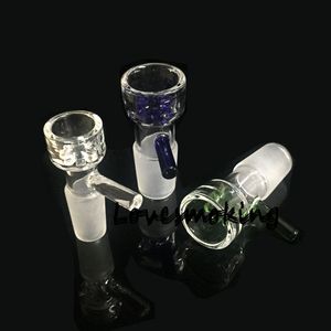 Großhandel Raucherzubehör 10mm 14mm 18mm passende Seitenschalen mit blau grün schwarz klar Schneeflocke Filterschale Carb Cap für Bohrinseln Glasbongs