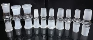 18/18 mm 14/14mm manlig strainght Joint Glass Hookahs Adapter Clear Glass Dome Adapter Glasomvandlare 18,8 mm 14,5 mm glas vattenrör