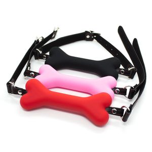 Brinquedos adultos silicone bola bola gag cão chicote de arnês de bastão de retenção de escravos fetiche #r501