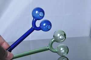 Neue Doppelblase farbiges Glas Ölbrennerrohr Glasrohr dickes Klarglas kostenloser Versand Rauchpfeifen