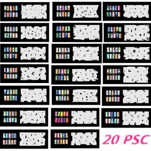 20 PSCエアブラシネイルステンシルシートデザインアートペイントページ141 ホットセールで送料無料