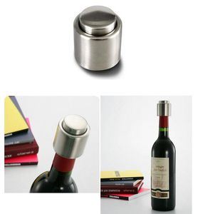 Wine Stopper Stainless Steel Vacuum Sealed Red Wine Bottle Stopper,Pump Inside - Super Easy to Keep Your Best Wine Fresh