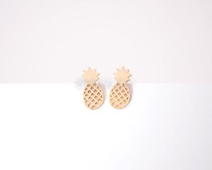 Best friend gift 2016 contracted the adornment of the small lovely pineapple BFF jewelry stud earrings for women men