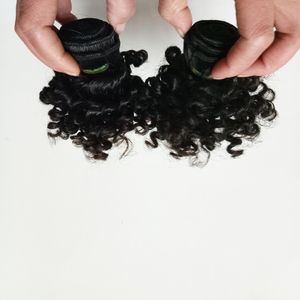 Pelo Africano Rizado al por mayor-Hermosa Reina Brasileña India Virginal Hair nuevo Tipo corto InCH Kinky Curly Americano Negro Africano Mujer Extensiones g PC pc