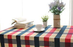 Hot sales Mediterranean plaid cotton table cloth fresh leaf flower fashion home hotel drape factory outlets American country style