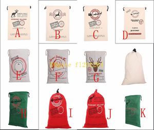 Julklappspåsar Stor kanfas Santa säck Drawstring Bag Party Supplies