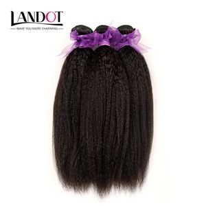 Brasileiro Kinky Human Human Weave Bundles 7A Não processado Peruano Malaio Indiano Indiano Indiano Afro Yaki Reta Extensões de Cabelo