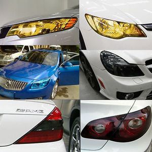 2pc 30cmx100cm New Auto Car Smoke Fog Light Headlight Taillight Tint Vinyl Film Sheet Sticker Wrap Red Bllack Blue White GreenYell260M