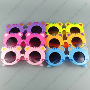 Kinder-Sonnenbrille, bunte Tigerkopf-Brille, niedliche Sommer-Kinder-Sonnenbrille, UV400, Mischung in 6 Farben