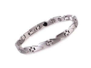 New Arrival high quality silver energy magnetic link chain bracelets with germanium infrared ion 4 in 1 bio healthy bracelet