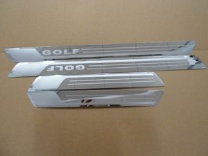 För Volkswagen Golf 7 Stainless Steel Slim Door Sill Scuff Plate Välkommen Pedal tröskelremsa för golfbil Tillbehör 4PCE / Set