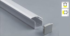 Aluminum Fixture Channel Under Counter Cabinet Light Kit Aluminium For LED Strip Square Opal Profile