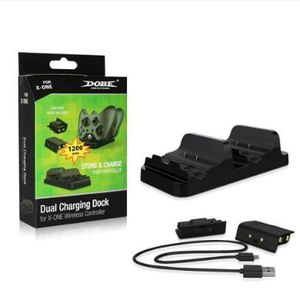 Estação de Dock Dual Carregamento + Bateria de Substituição para Xbox One Slim S X Wireless Controller Charger Cabo USB LED Luzes indicadoras