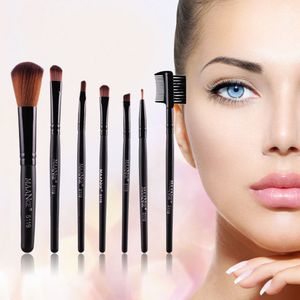 Partihandel-7PC / Kits Makeup Brushes Professional Set Cosmetics Foundation Brush Face Blush Eyeliner Brushes Makeup Set