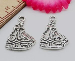 Gratis fartyg 200PCs tibetansk silverflicka charms hängsmycke för smycken tillverkning 21.5x15mm