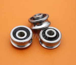 20pcs high quality SG66 textile machinery wheel bearing 6*22*10 mm U groove pulley guide bearings (Double row balls) ABEC-5