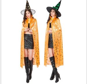 120cm sexiga kvinnor kappor barn gril färgglada halloween cosplay långa kostymer cloak party dekoration lady cape pumpa skalle kostym cloak