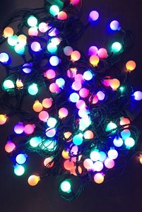 10M 100LED Cherryball String Light Fairy Christmas Holiday Xmas Outdoor Decoration Lighting Dark Green AC110V-250V