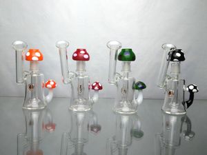 Plataformas petrolíferas Cogumelo Dab Rig Bongo de água de vidro bonito 5 polegadas Tubos de água inebriantes Borbulhador de vidro Dab Bong Hand Blown Waterpipes