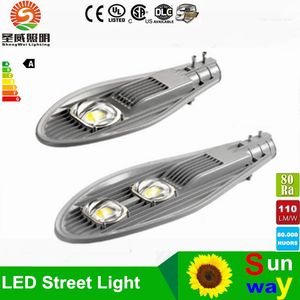 LED gatubelysning 50W 80W 100W 150W AC85V~265V High Strength Cobra Head Road Light Garden Outdoor Light Factory Direkt DHL fri frakt