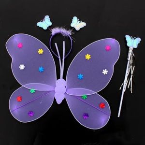 Hot scenic park toy stall Angel butterfly wings three set wholesale Yiwu children butterfly wings factory